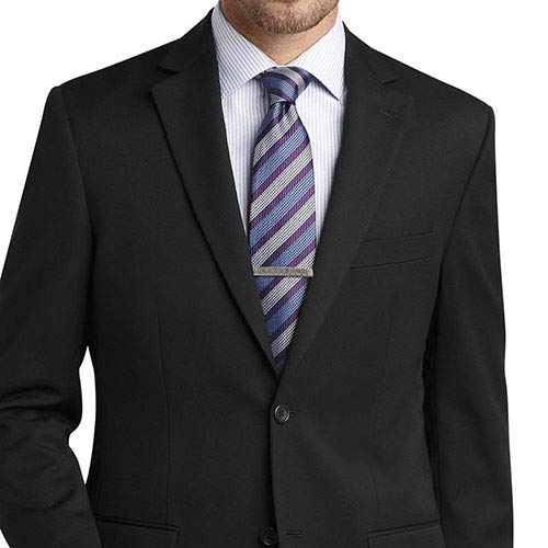 Image of Yoursfs Tie Clips for Men Tie Pin Classic Slash Regular Tie Bar
