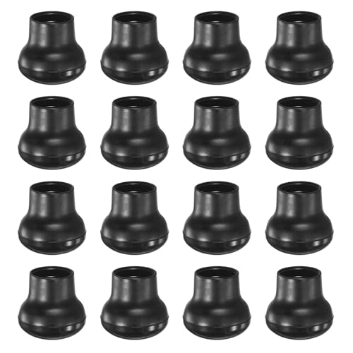 Image of M METERXITY 24-Pack Chair Leg Floor Protectors, 1 inch-1.25 inch Elastic Rubber and Plastic Round PTFE Furniture Pads for Chairs /Tables in Hardwood Floors /Tile Floors, Leg Covers [Black]