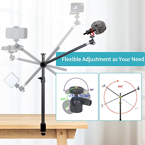 Jebutu Overhead Camera Mount Desk Stand With 360° Adjustable Holding Arm thumb #2