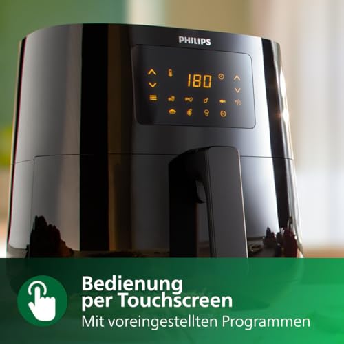 Foto von Philips Airfryer 3000 Serie L, 4.1L (0.8Kg), 13-in-1 Heißluftfritteuse, 90% Weniger Fett Mit Rapid Air Technologie, Digital, Rezepte-App (HD9252/90)