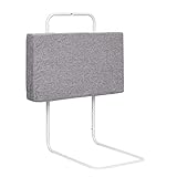 cecaylie griglia di protezione del letto per bambini, 50 x 28 cm, morbida protezione dalle cadute, altezza regolabile, con 1 rivestimento in tessuto intercambiabile, colore: grigio