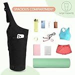 Yoga Mat Bag with Wet Pocket, Bottle Pocket and Mat Secure Straps, Yoga Mat Carrier Fits Most Size Mats (Bag Only), Black - Image 3
