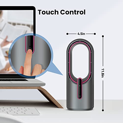 Konsiden F6 Desk Fan Bladeless, 11.8 Inch Office Fan Small thumb #3