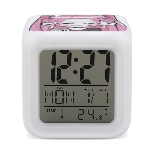 KPOPガールズ! デーモン・ハンターズ 光る時計 温度カレンダー表示 コンパ 置き時計 デジタル時計多機能 置き時計