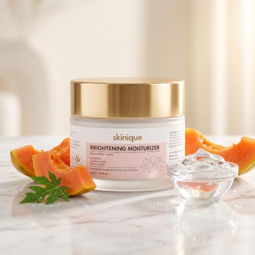 Image of Brightening Moisturizer With Korean Re-DerMAX, Papaya Extract & Niacinamide | Brighten - Barrier Repair - Hydrate | Face Moisturizer for Brighter Looking Skin & Uneven Skin Tone | Normal to Dry Skin | 50ml
