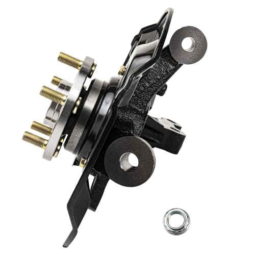 Image of Detroit Axle - Front Steering Knuckle & Wheel Bearing Hub for 2003-2008 Toyota Corolla, Steering Knuckle & Wheel Hub Bearing 2004 2005 2006 2007 Replacement