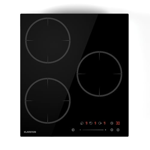 Klarstein Placa Inducción Delicatessa - 3 Zonas, 6600W con Potenciadores, Control Táctil...