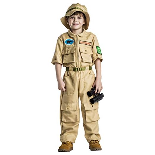 Dress Up America Zoo Keeper-Tan Medium 8-10 (34" waist, 54" height)