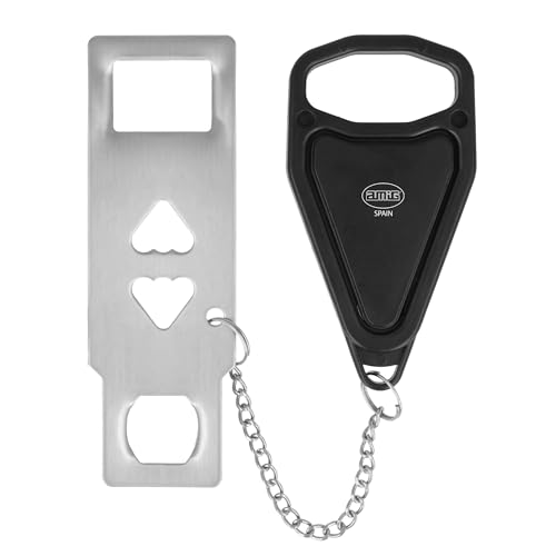 Amig - Cerradura Portátil para Puerta - Instalación Fácil sin Agujeros - Protección Adicional para Casa, Hotel, Dormitorio - Bloqueo de Seguridad para Picaporte - Pestillo Antirrobo