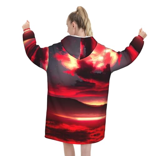 Couverture à capuche douillette motif ciel de nuit - Idée cadeau adulte