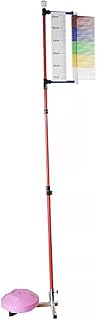 RKXKJ Vertical Jump Tester, 4.2ft-11.8ft Jump Measurement Test Stick Pole Tool, Height Adjustable, Water Injection Base, Colored Target Vanes, for Basketball Volleyball Spiking Training