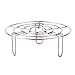 Support De Grille à Vapeur Rond, Panier à Vapeur En Acier Inoxydable Robuste 16-24 Cm, Dessous De Plat à Vapeur,pour Casserole Instantanée, Autocuiseur, Autre Casserole, Casserole, Wok