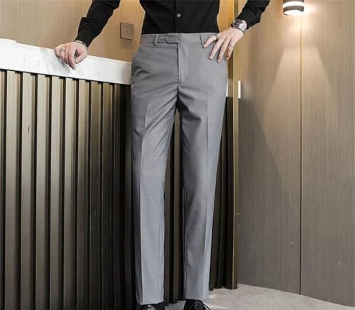 Men Slim Fit Dress Pants Straight Business Casual Trousers Formal Office Wedding Party Daily Workwear2