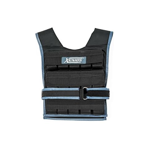 Xenios USA Verstellbare Kurz-gewichtsweste aus Nylon-30 kg Cover