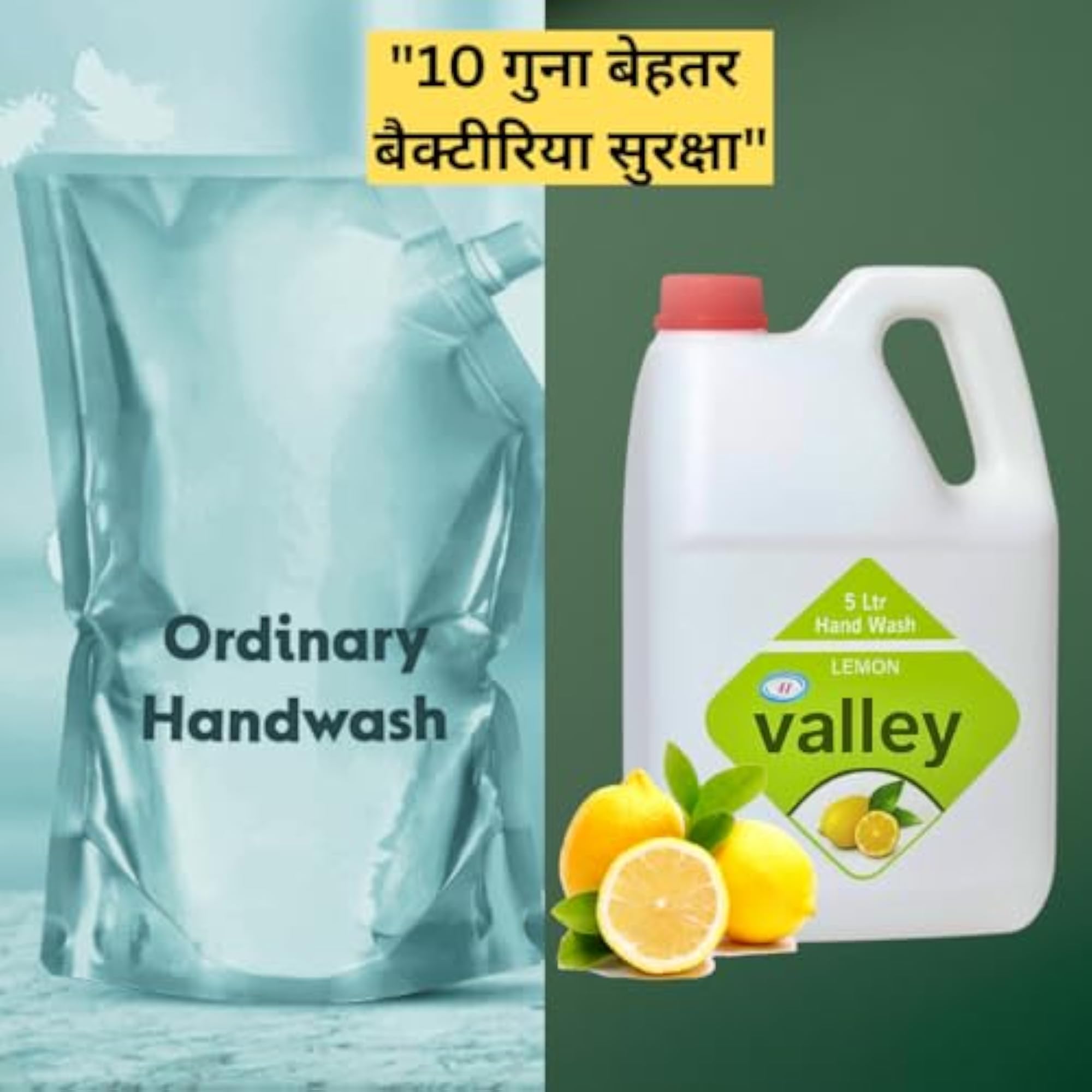 Eco-Friendly Lemon Handwash Refill 5L, Moisturizing Soap