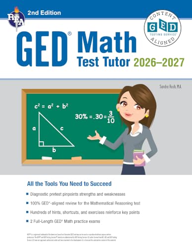 GED Math Test Tutor, For the 2025-2026 GED Test: Certified GED Aligned Prep (GED® Test Preparation)