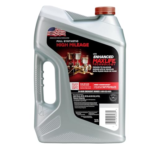 Image of Valvoline Full Synthetic High Mileage with MaxLife Technology SAE 5W-20 Motor Oil 5 QT, Case of 3