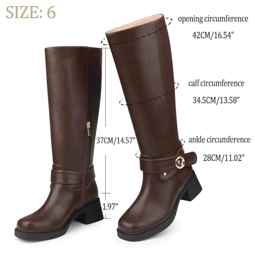 Image of Women's Fold Over Slouchy Mid-calf Boots Square Toe Low Chunky Block Heel Boots