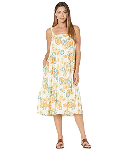 Roxy Women's Think Of Me Dress, Snow White Reef Flower 212, X-Small #TOP14