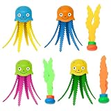 Juego que mejora las habilidades: los juguetes de buceo promueven las habilidades motoras y la coordinación mano-ojo mientras los niños practican bucear, nadar y recuperar objetos, lo que hace que el tiempo en la piscina sea divertido y beneficioso para su desarrollo físico.