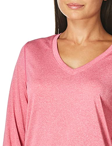 Hanes Women’s Cooldri Performance Long Sleeve V-Neck Tee #TOP2