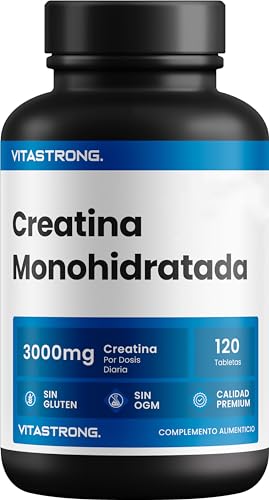 Creatina Monohidrato SOLO 100% CREAPURE® | Vitastrong Creatina en Tabletas | Fina y Soluble | para...
