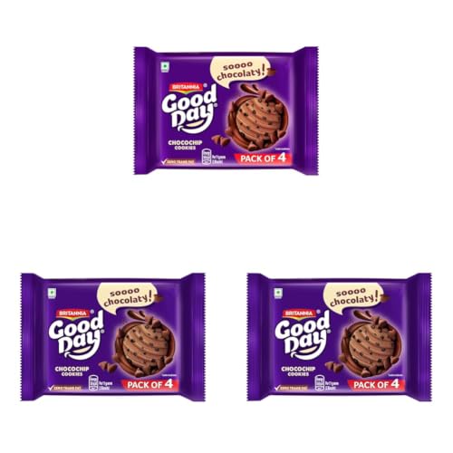 Image of Britannia Good Day Choco Chip Cookies, 400 g (Pack of 3)