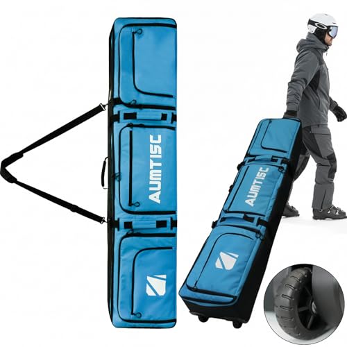 AUMTISC Snowboard Bag with Wheels, Extendable 165-175cm