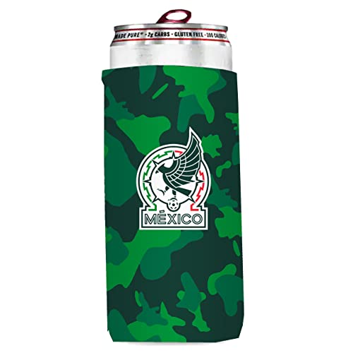 Logo Brands Mexico Mens Soccer Team Camo Insulated Slim Can