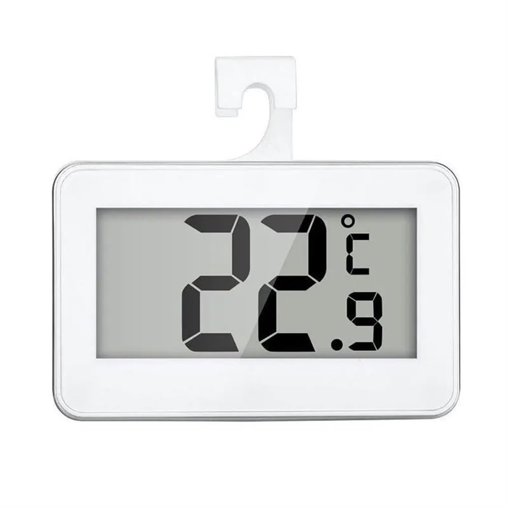 Termómetro electrónico for refrigerador for el hogar, termómetro Digital de pantalla grande for interior y congelador, 5 uds. Termometro(White)
