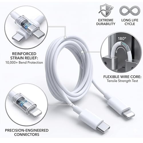 Image of Smolink Type-C to Port Data Cable | Durable Fast Charging & Data Sync Cable | Compatible for iPhones Devices | Original Superfast Charge