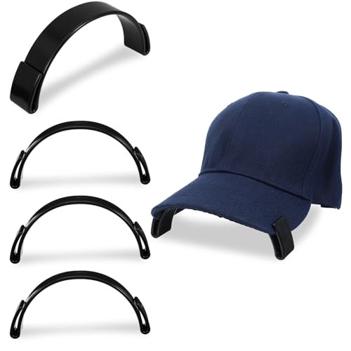 Classicseali 4pcs Hat Bender Brim, Durable Hat Curver Tool, Reusable Hats Brim Shaper, Hats Bending Tools, Men's Accessories, for Most Baseball Caps, Visor Shaping, Black