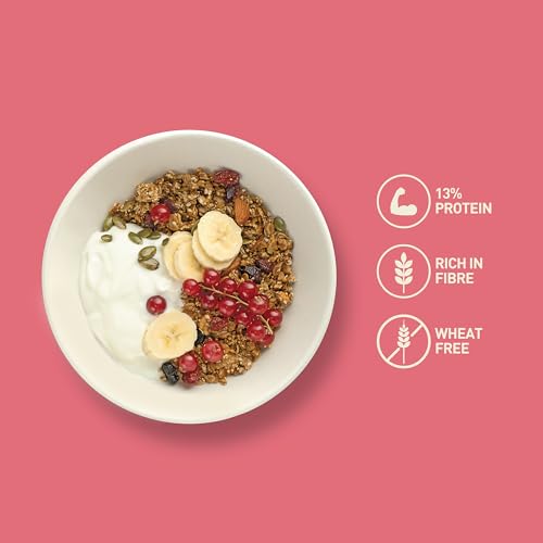 Image of Nourish Organics Cranberry Super Grain Granola, 270g | Quinoa | Oats & Millets | Nuts & Seeds (Pack of 2)