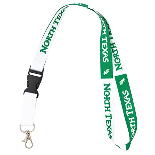 Desert Cactus University of North Texas Lanyard UNT Mean Green Car Keys ID Badge Holder Lanyard Keychain Detachable Breakaway Snap Buckle (Alternating)