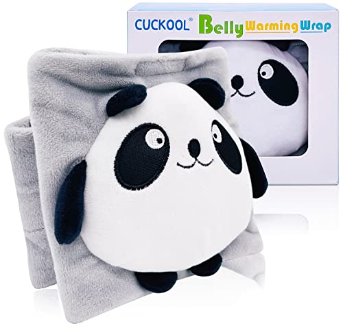 Image of Baby Colic, Gas and Upset Stomach Relief, Baby Heated Tummy Wrap, Infant Swaddling Belly Belt with Soothing Warmth (Panda)
