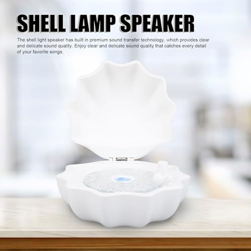 Shell Waves Speaker Cordless, Northern Lights Lumena Lamp Record Player, Ocean Wave Projector Light - Image 3