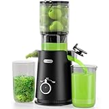 ECOSELF Cold Press Juicer Easy to Clean, with Wide Mouth & Large Feed Chute, Juicer Machines For Whole Fruits & Vegetables, Self Feeding for Juice Extractor Machine, High Juice Yield