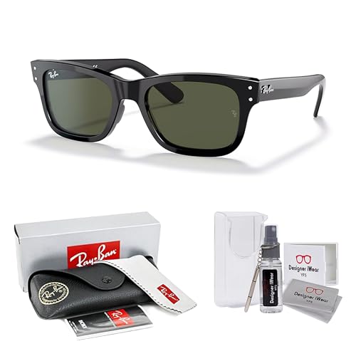 Ray-Ban Mr Burbank RB2283 Rectangular Sunglasses for Men +BUNDLE with ACCESSORY EYEWEAR KIT2