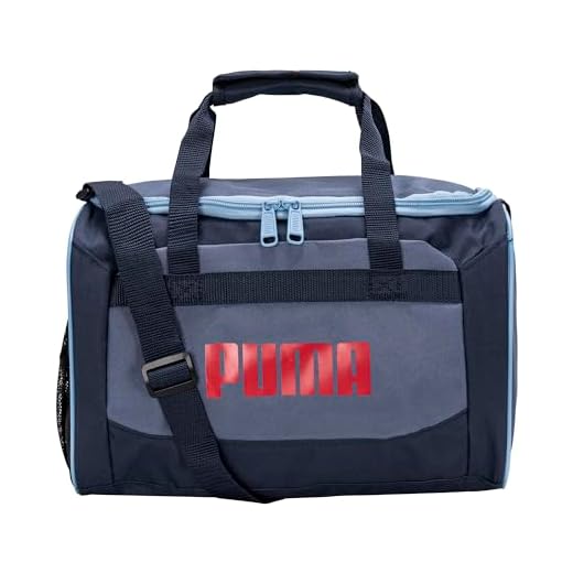 PUMA Kids' Big Boys' Evercat Transformation JR Duffel, navy/red, One Size
