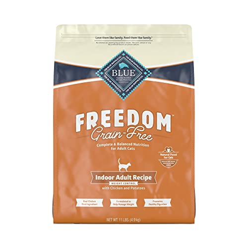Blue Buffalo Freedom Grain Free Natural Indoor Weight Control Adult Dry Cat Food, Chicken 11-Lb #TOP28