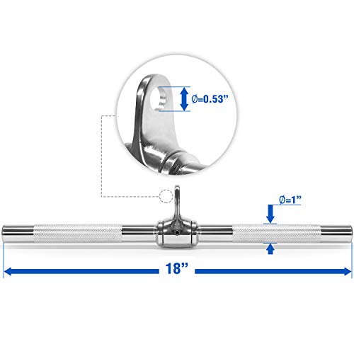 Yes4All SLF4 Revolving Straight Bar With Non-Slip Handle – Rotating Straight Bar Cable Attachment thumb #1