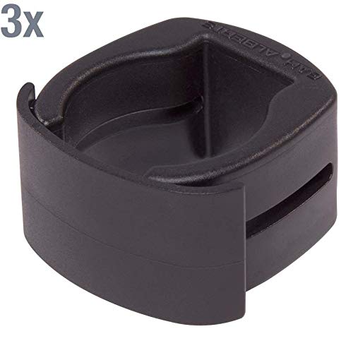 Alberts 656041 Fix-Clip Pro® | zur Befestigung von Schweißgittern an Zaunpfosten | Kunststoff, schwarz | für Pfosten-Ø 34 mm | 3er Set