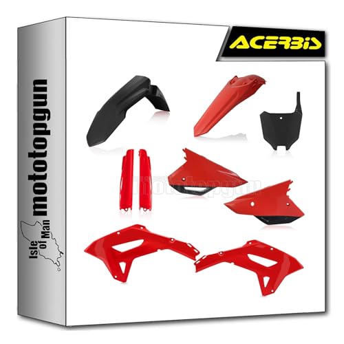 Kit plastique Acerbis noir rouge pour moto Honda CRF 250 RX 2022 à 2024