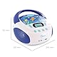 mooov 477170 CD Player für Kinder mit Lautsprechern, USB, Kopfhöreranschluss, AUX-IN-Port - Boombox CD Spieler Tragbar - Netzbetrieb oder Batterien - Modell Ozean - Blau/Weiß