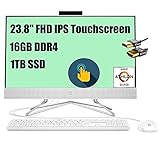 Premium HP 24 All in One Desktop Computer 23.8' FHD Touchscreen IPS Display AMD Athlon Silver 3050U...