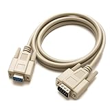 50 Foot DB9 Male to Female RS232 Extension Serial Cable - 28 AWG Shielded