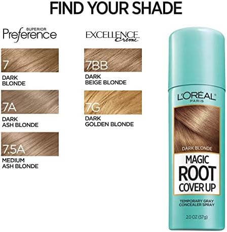 L'Oreal Paris Magic Root Cover Up Gray Hair Spray, 100% Gray Hair Coverage with Buildable, Lightweight, Transfer-Resistant, and Temporary Formula, Ammonia-Free, Dark Blonde, 2 oz (1 Count) — view 9