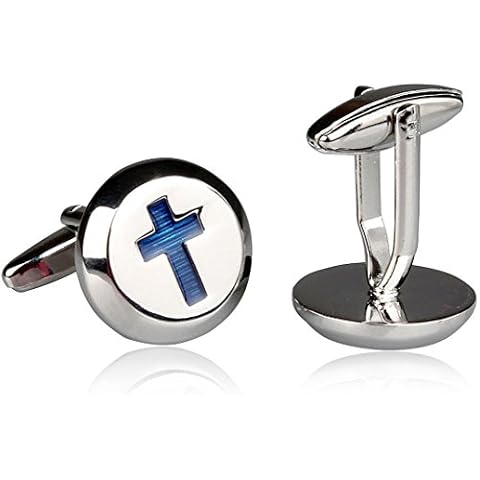 Christian Cross Cufflinks with Gift Box Cover