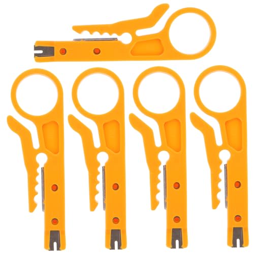 SHINEOFI 5Piezas Pelacables Eléctricos Mini Herramientas Para Pelar Cables Electricidad Pelacables Portátiles Color Para Electricistas y Reparaciones