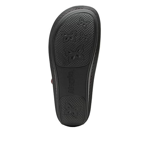 Image of Alegria Women Kamila - Timeless Comfort, Arch Support and Style for Everyday Elegance - Nursing and Healthcare Professionals Slip-Resistant Mules - Open Back Leather Comfort Walking Clog Shoes